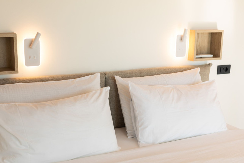 Bett im Obergeschoss